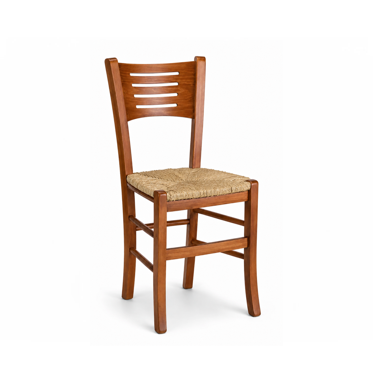 321 - Sedia in legno sedile paglia Don Tavoli Srl