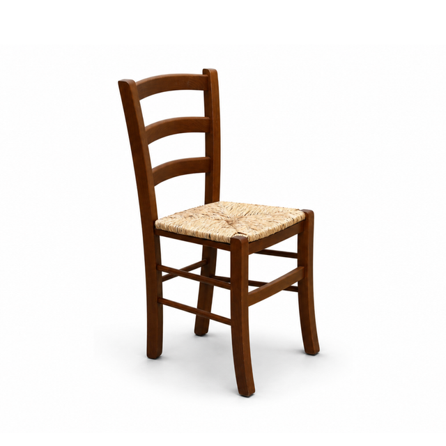 303 - Sedia in legno sedile paglia Don Tavoli Srl