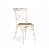 324 - Sedia in legno sedile rattan Don Tavoli Srl