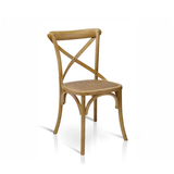 324 - Sedia in legno sedile rattan Don Tavoli Srl