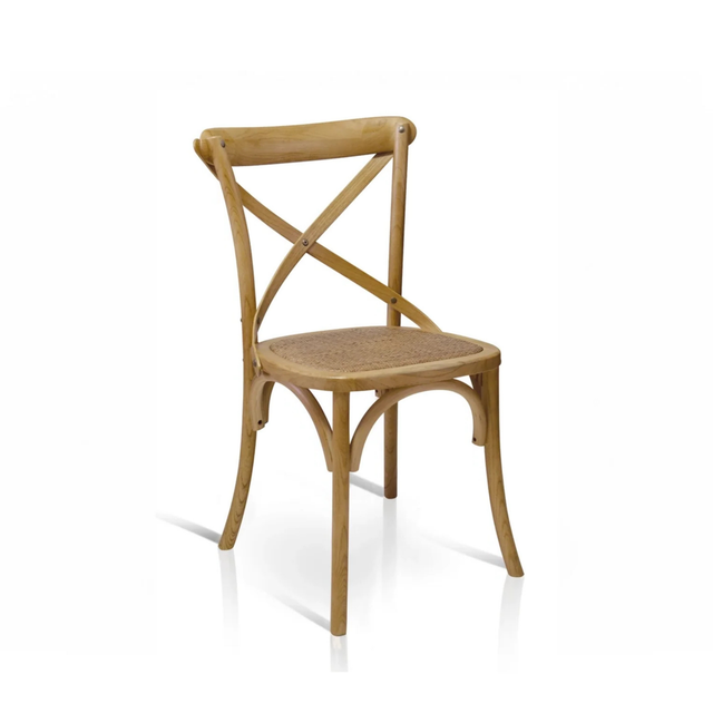 324 - Sedia in legno sedile rattan Don Tavoli Srl