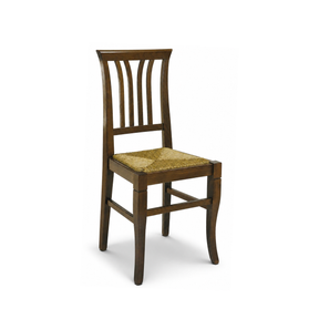 320 - Sedia in legno sedile paglia Don Tavoli Srl