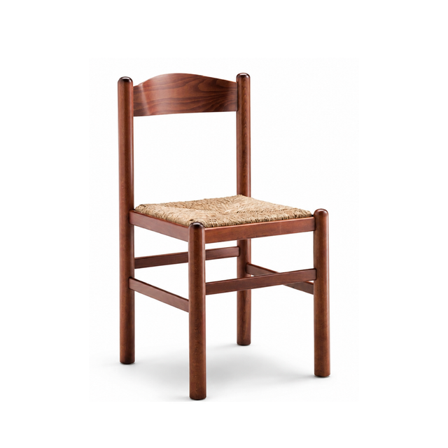330 - Sedia in legno sedile paglia Don Tavoli Srl
