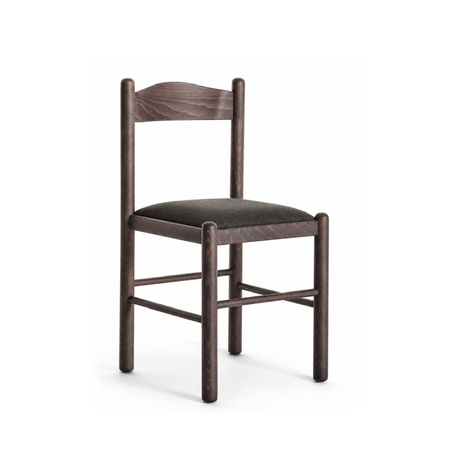 332 - Sedia in legno sedile imbottito Don Tavoli Srl
