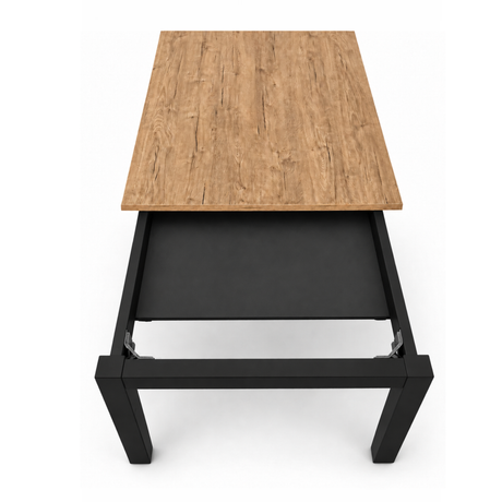 Tavolo allungabile 915 - nero \ rovere antico P61 Don Tavoli Srl