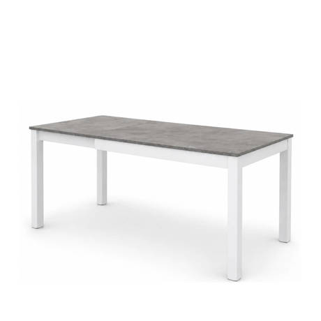 Tavolo allungabile 915 - bianco \ cemento P75 Don Tavoli Srl