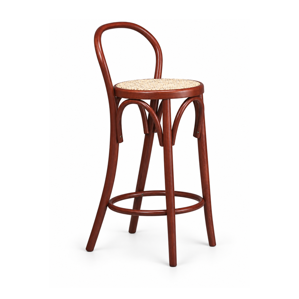 379 - Sgabello in legno sedile paglia Don Tavoli Srl