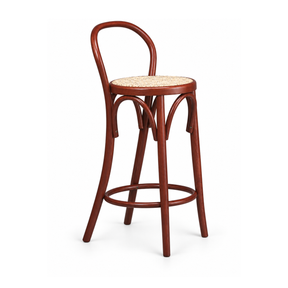 379 - Sgabello in legno sedile paglia Don Tavoli Srl
