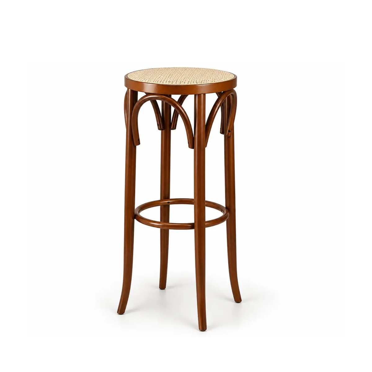 380 - Sgabello in legno sedile paglia Don Tavoli Srl