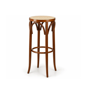 380 - Sgabello in legno sedile paglia Don Tavoli Srl