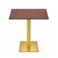 752/H45 - Base in inox oro e piano in HPL Don Tavoli Srl