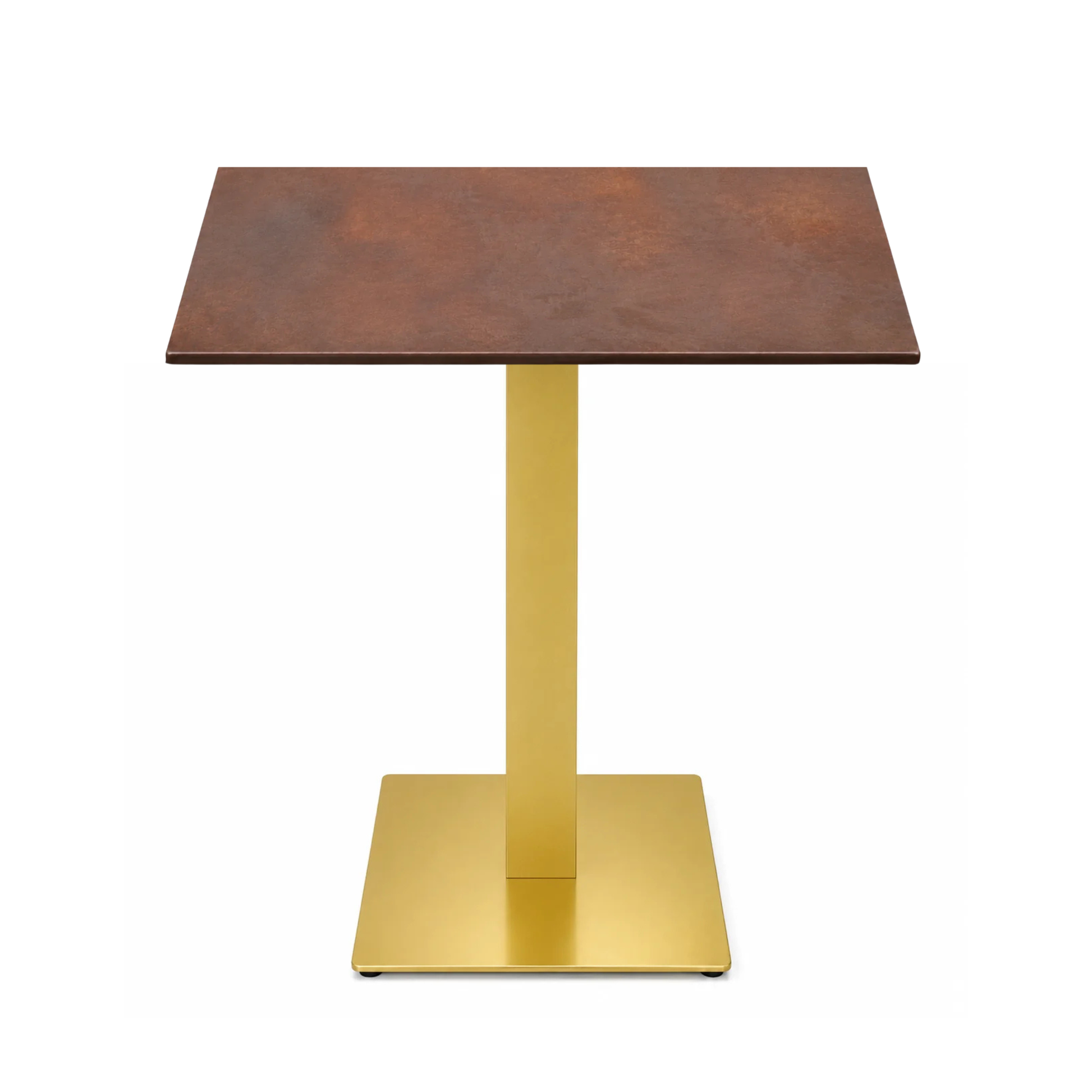 752/H45 - Base in inox oro e piano in HPL Don Tavoli Srl