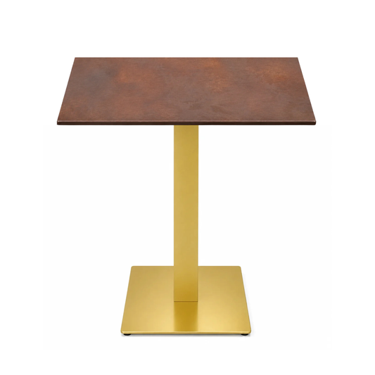 752/H45 - Base in inox oro e piano in HPL Don Tavoli Srl