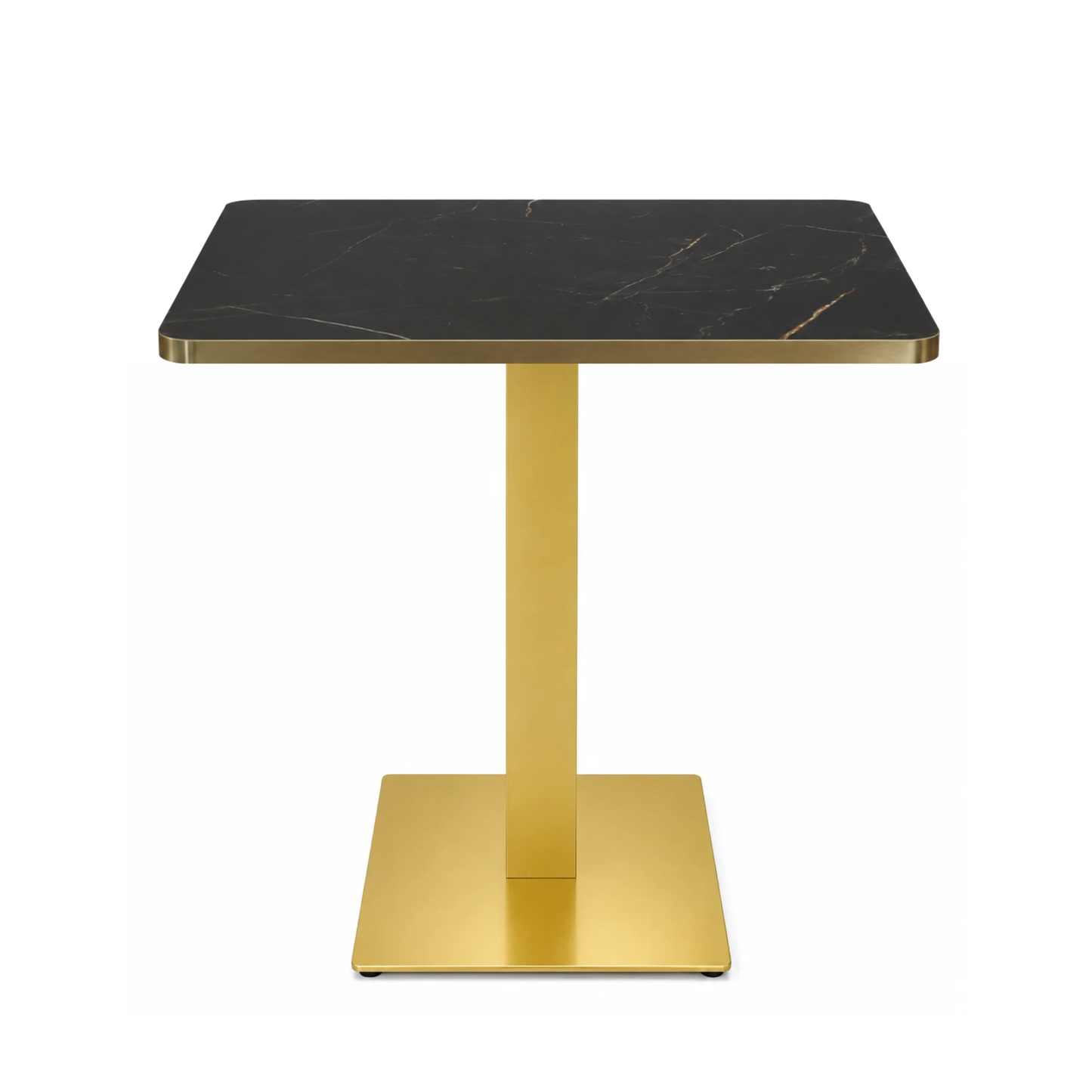 752/lam - Base in inox oro e piano in laminato Don Tavoli Srl